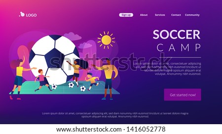 Foto stock: Soccer Camp Concept Vector Illustration