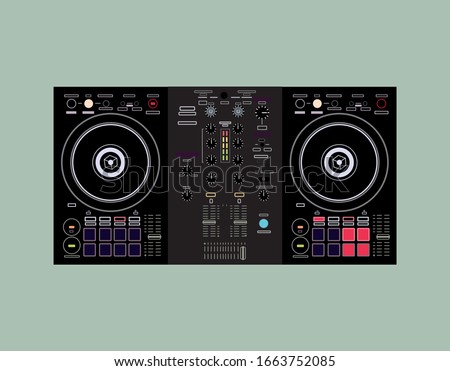 Foto stock: Professional Mixing Controller For Dj