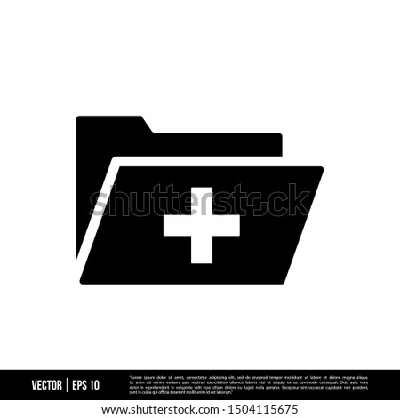 Stok fotoğraf: Folder Icon With List And Checkmark In Trendy Flat Style Isolated On White Background For Your Web
