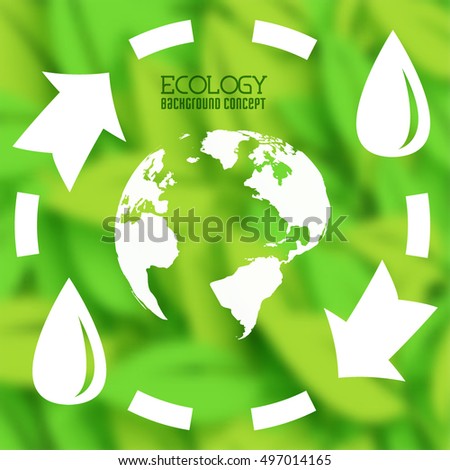 [[stock_photo]]: Flat Cycle Eco Infographic Blurred Background Concept Vector Illustration Design