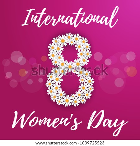 Stock photo: Beautiful Womens Day Poster Design With Number 8 Written With R