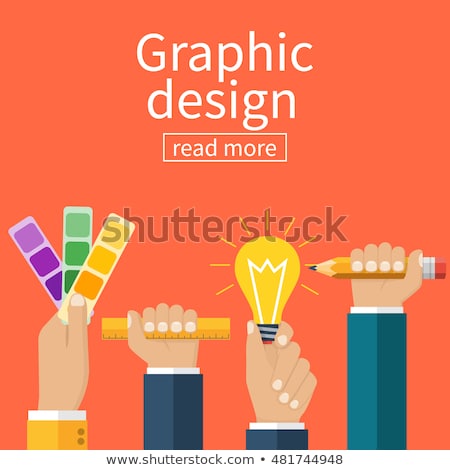 Zdjęcia stock: Graphic Designer Hand Holding Ruler