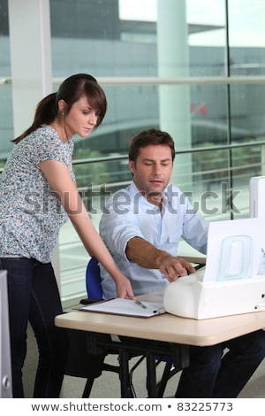 Foto d'archivio: Printing With Work Experience Student