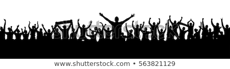 Foto stock: Sports Silhouettes Hand