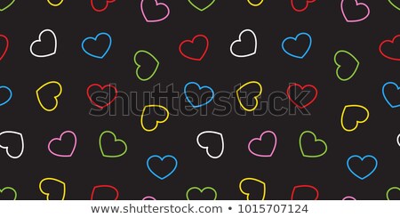 Foto stock: Red Scarf With A Pattern In The Shape Of A Heart