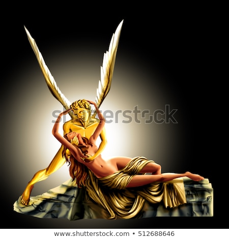 Foto stock: Psyche Revived By Cupid Kiss