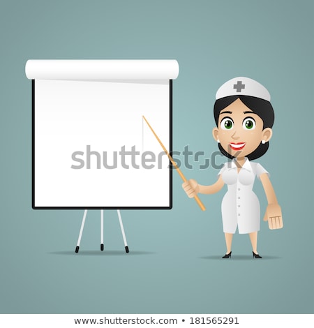 Vector Nurse And Blackboard Foto d'archivio © yuriytsirkunov