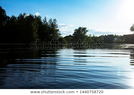 Foto stock: Rural Scene With Pond