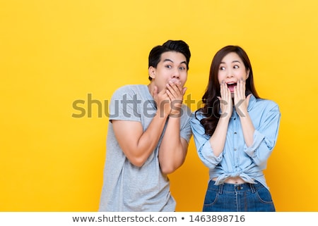 [[stock_photo]]: Handsome Young Man With Fabulous And Cheerful Girlfriend