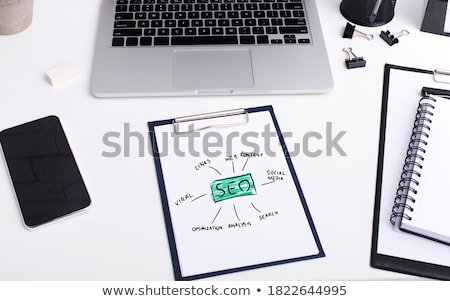 Foto stock: Paper With Seo Scheme