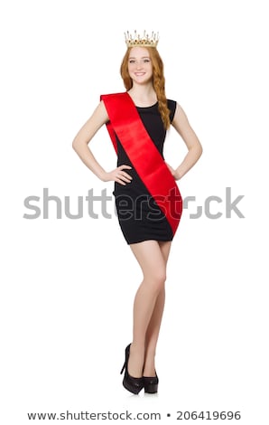Foto stock: Beauty Contest Winner Isolated On The White