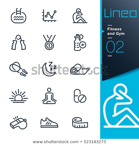 Stock photo: Gymnast With Tape Line Icon