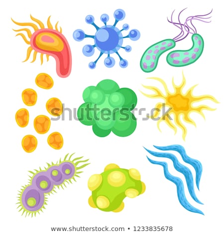 Stockfoto: Bacteria Microbe Or Virus Under Microscope Poster