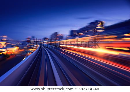 Foto stock: Monorail In Tokyo City Japan