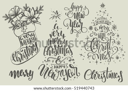 Stock fotó: Sketch With Christmas Tree Decorations Different Forms Isolated On White Background Colorful Festiv