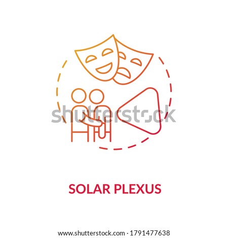 Foto stock: Solar Plexus Red Gradient Concept Icon