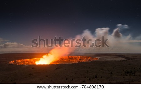 Stock fotó: Lava Lakes On Tropical Island