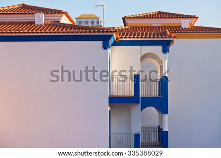 Stock fotó: Unrecognizable Part Of Residential House At Algarve Portugal