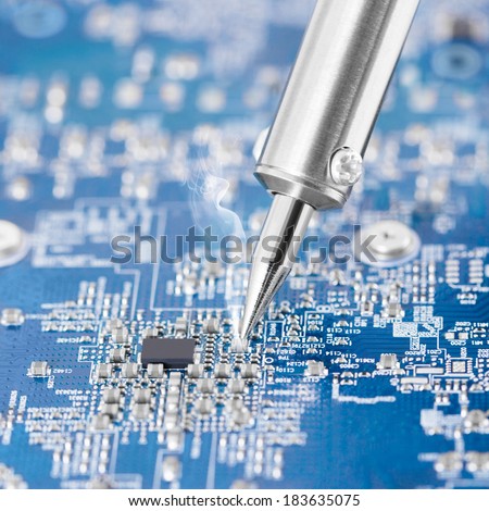Сток-фото: Hardware Being Fixed By Soldering