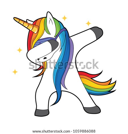 Stockfoto: Sketch Of Unicorn Isolated On White Background Vector Illustration