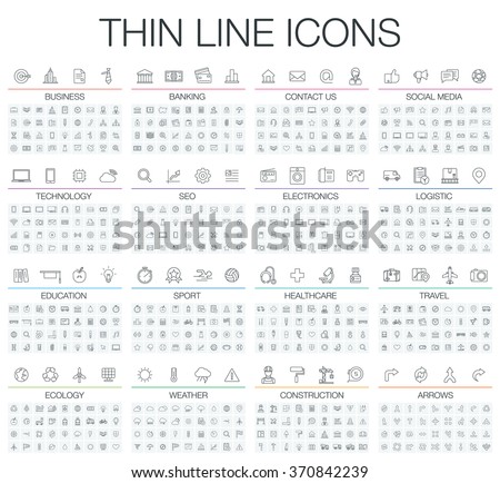 [[stock_photo]]: Modern Weather Icons Set Vector Collection Of Weather Forecast Sign Symbols