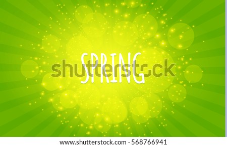 Foto d'archivio: Green Abstract Background With Frame And Floral Beautiful Bouque