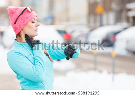 Stok fotoğraf: Urban Winter Fitness Workout And Running Concept