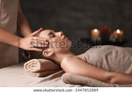 Stock photo: Beautiful Spa Woman Lying On The Couch