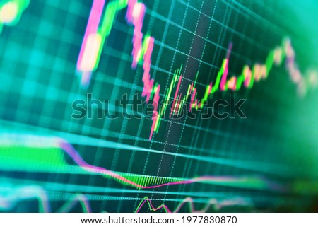 [[stock_photo]]: Green Graphs Charts Marketing Research And Business Annual Re