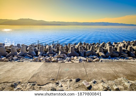 Сток-фото: Wave Breakers At The Ocean