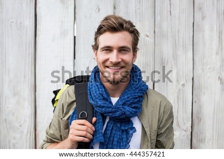 Foto stock: Happy Attractive Young Man In The City