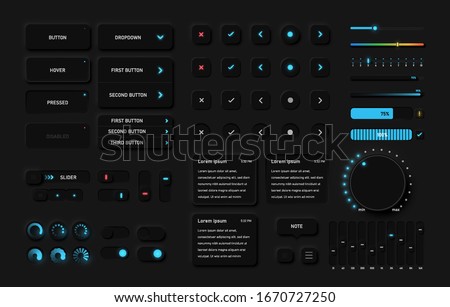 [[stock_photo]]: Ui Icon Set Vector Black App Buttons Concept Isolated On Modern