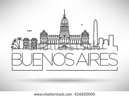 Stock fotó: Buenos Aires City Is The Capital Of Argentina Vector Decorative Zentangle Object For Decoration