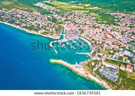 Town Of Novi Vinodolski Aerial Panoramic View Foto stock © xbrchx