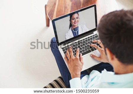 Stok fotoğraf: Getting Online Medical Consultation