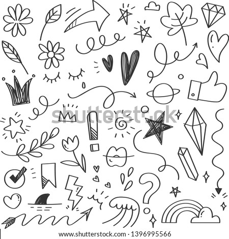 Stock photo: Vector Scribble Line Heart Art