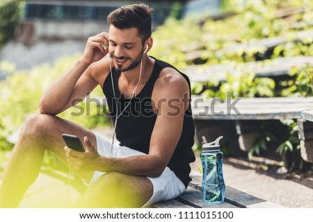 Stock foto: Drinking Sporty Man