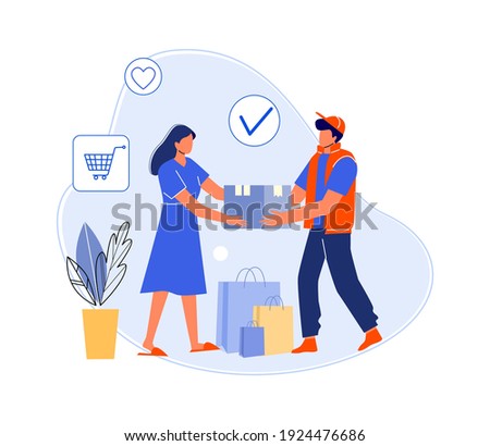 Stockfoto: Courier Delivering Package