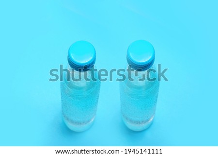 Сток-фото: Horizontal Shot Of Two Glass Containers Full Of Fresh Beetroot Juice Isolated On White Background