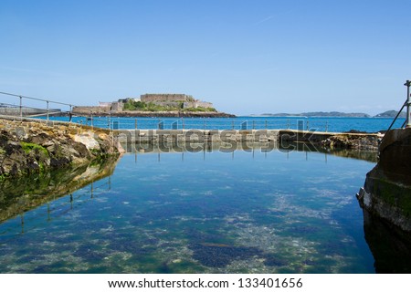 Foto stock: Natural Pool In Guernsey