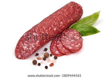 Stock photo: French Dry Cured Sausage Slices