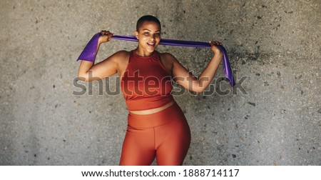 ストックフォト: Large Woman Exercising
