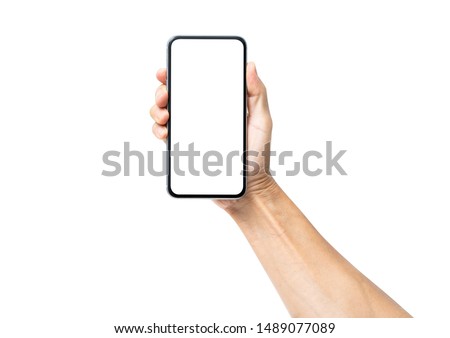 Stock photo: Hand Holding Applications