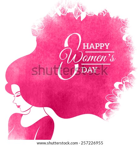 [[stock_photo]]: Womens Day Party Flyer Illustration With Flowers On Pink Background 8 March Female Holiday Design