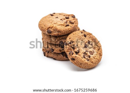 Stock photo: Biscuit Chocolate Candy Isolated On A White Background Cut Out By Pen Full Depth Of Field