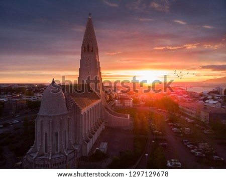 [[stock_photo]]: Hallgrimskirkja Church In Reykjavik