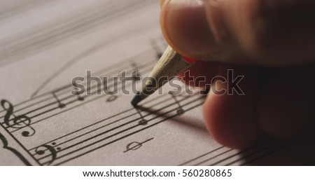 Stock fotó: Musician Composing Music