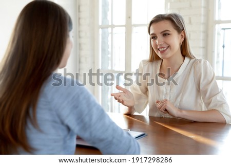 Stockfoto: Interview Job Concept Attractive Candidate Job Seeker In Suit A