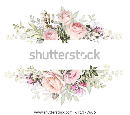 Foto stock: Floral Background In Vintage Style For Greeting Card Wild Poppy