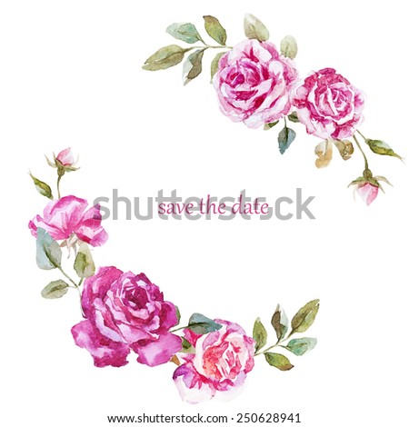 Stock photo: Floral Ring With Colorful Flowers